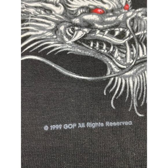 NWT Dragon T shirt Black Crew Neck Tank Guardians of Paradise Large Y2K Skater - Picture 7 of 11